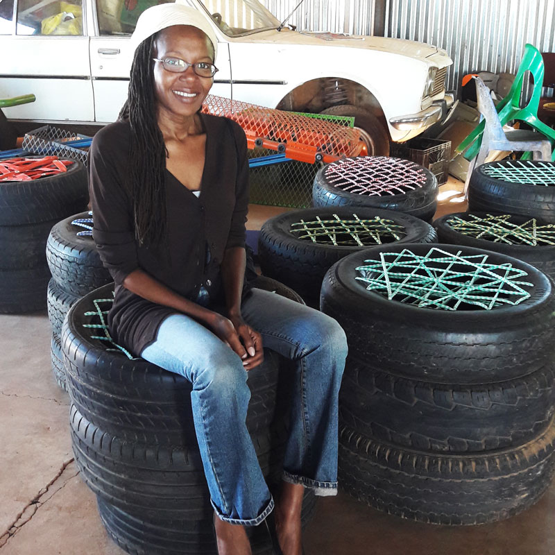 lots of tyre chairs made