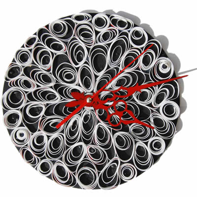 completed recycled clock